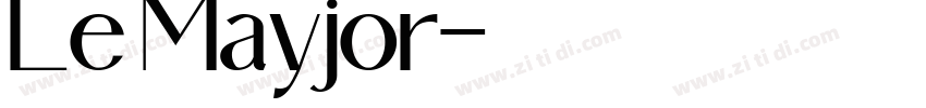 Le Mayjor字体转换